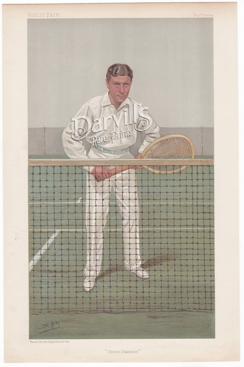 H L Dougherty Thrice Champion Tennis Sept 1 1904
